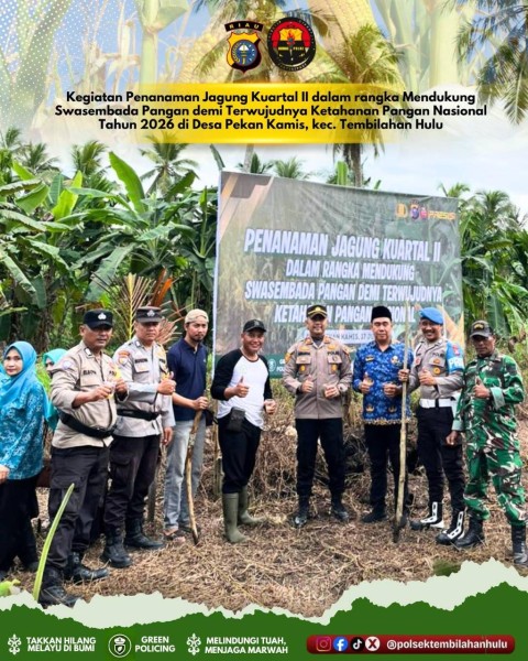 Program Asta Cita Presiden Hadir Lewat Penanaman Jagung di Desa Pekan Kamis