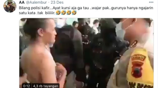 Sebut Polisi Kafir, Pemuda Ditantang Baca Ayat Kursi Malah Tak Hafal