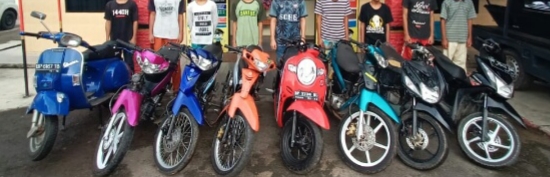 Terlibat Aksi Balap Liar, Belasan Pemuda Dan Sepeda Motor Diamankan Polsek Bintan Timur