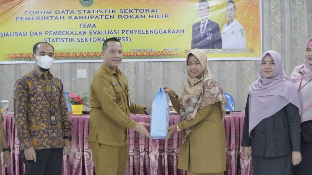 Buka Forum Penyelengaraan Data Statistik Sektoral, Diskominfotiks Rohil Gandeng BPS