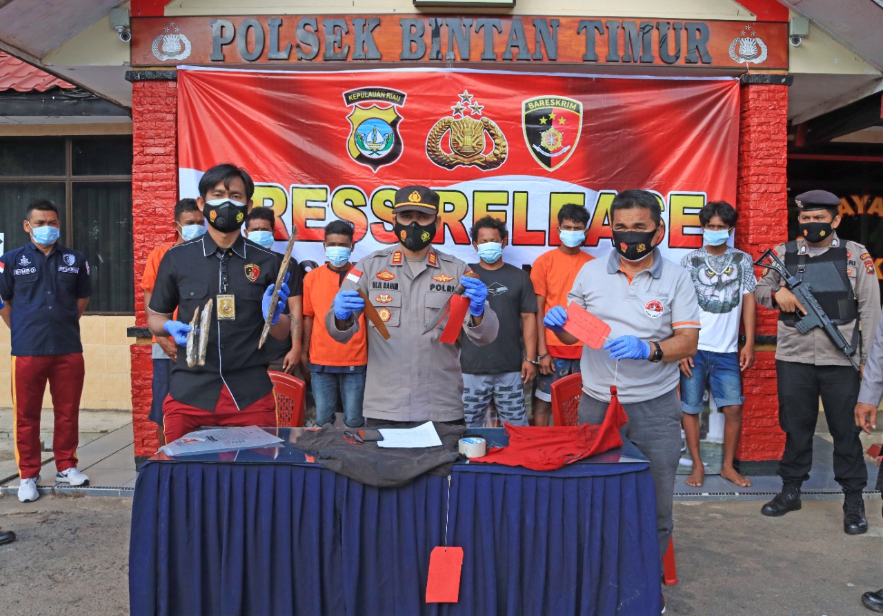 Korban Ditikam dengan Badik, Delapan Pelaku Berhasil Diringkus Polsek Bintim