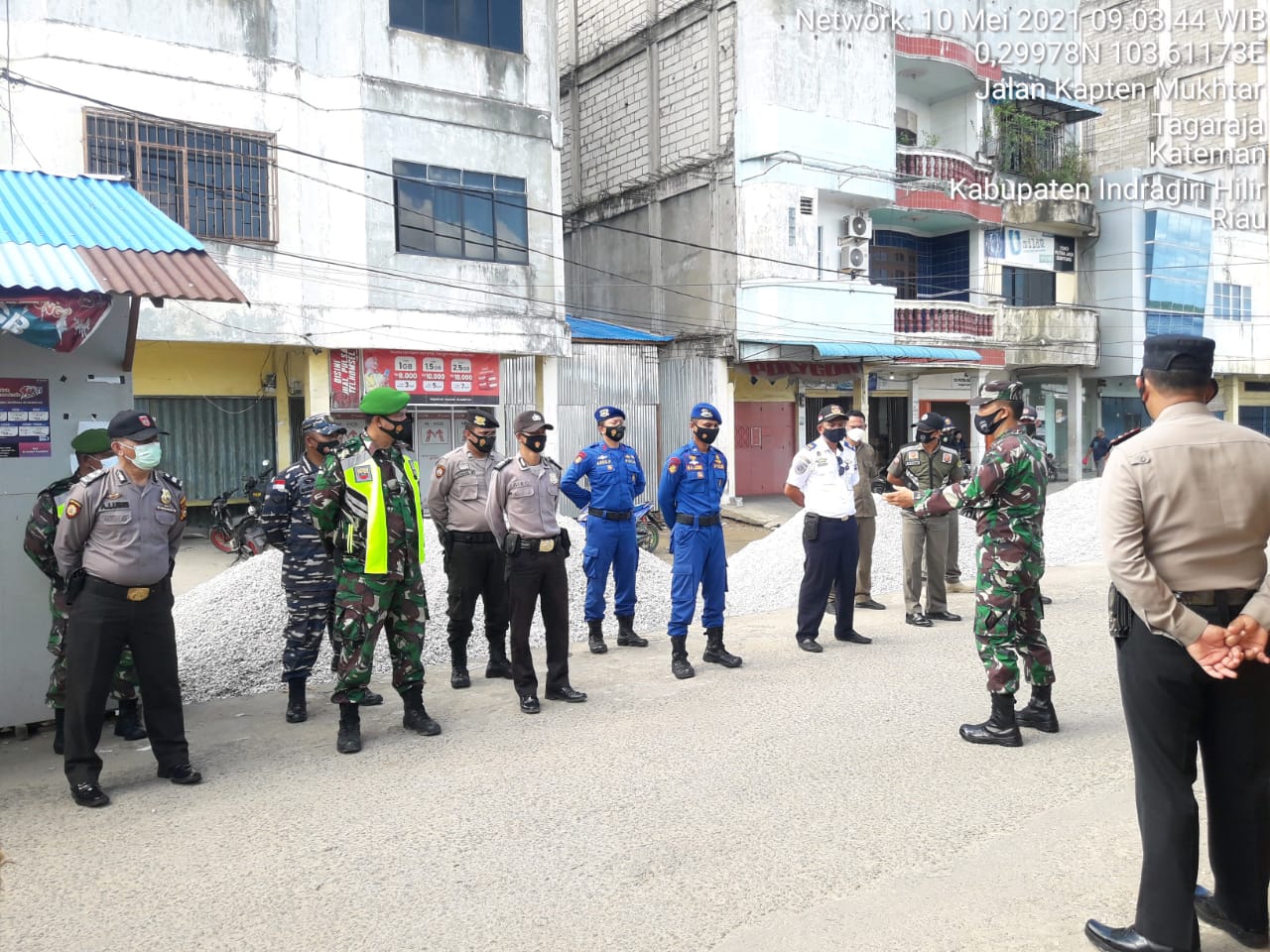 Koramil 06/Kateman Bersama Satgas Gencar Lakukan Ops Penertiban Larangan Mudik Lebaran