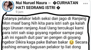 Singgung Pelakor, Istri Sah: Kita Gak Kalah Jago di Ranjang Asal Uang Tercukupi