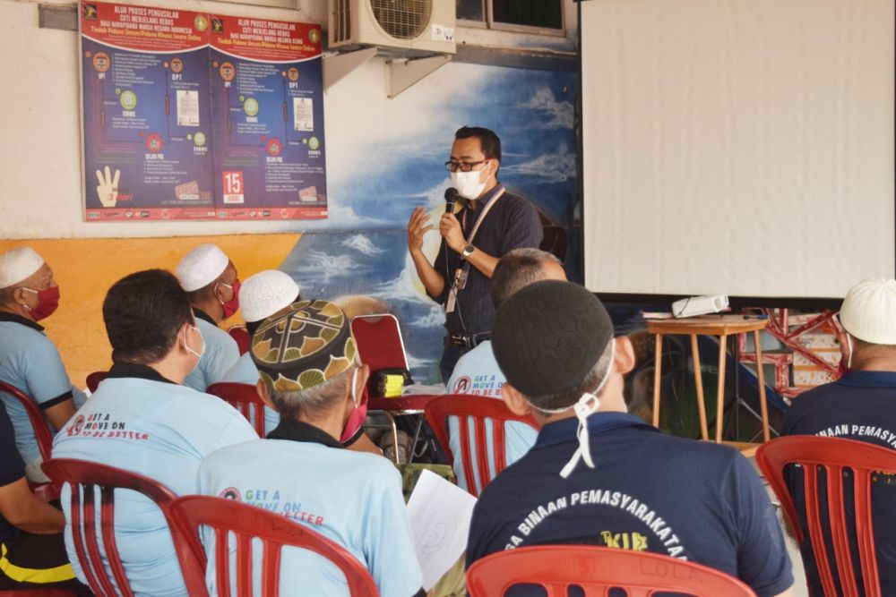 Beri Semangat Tahanan Lansia, Rutan Pekanbaru Gelar Pembinaan