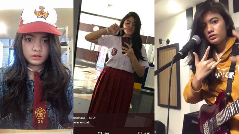 Aduh Cantiknya... Pakai Seragam SD, Gadis Ini Viral dan Diserbu Netizen Cowok