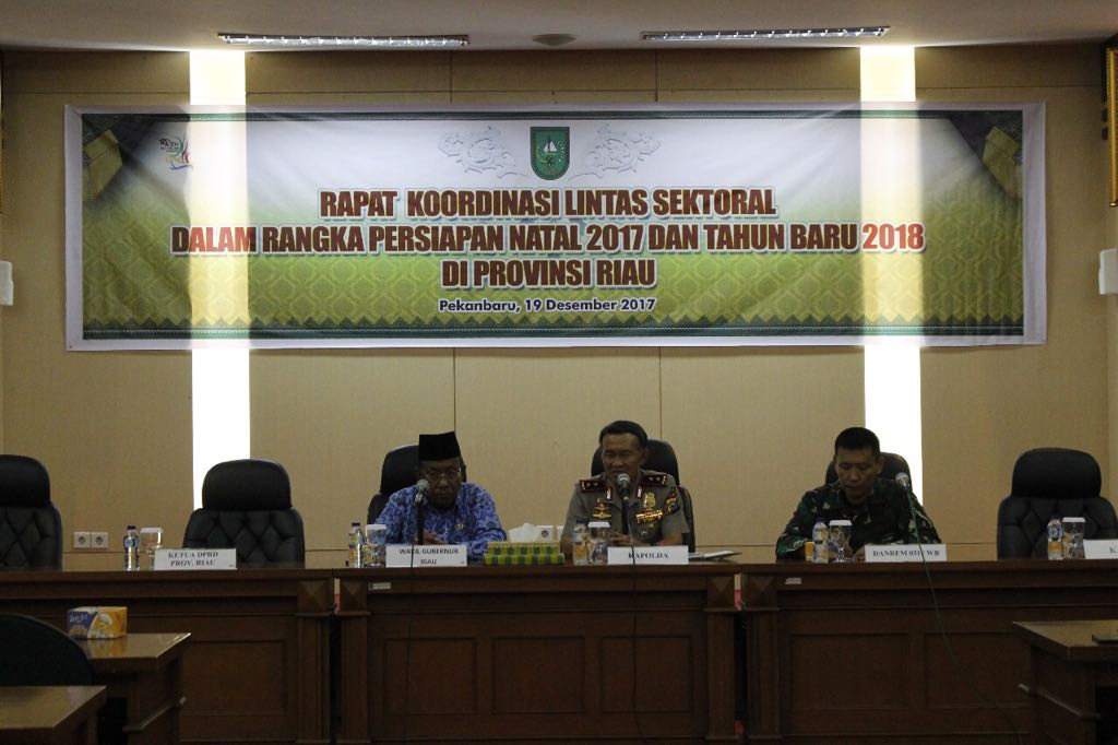 Kapolda Riau Pimpin langsung Rapat Koordinasi Lintas Sektoral