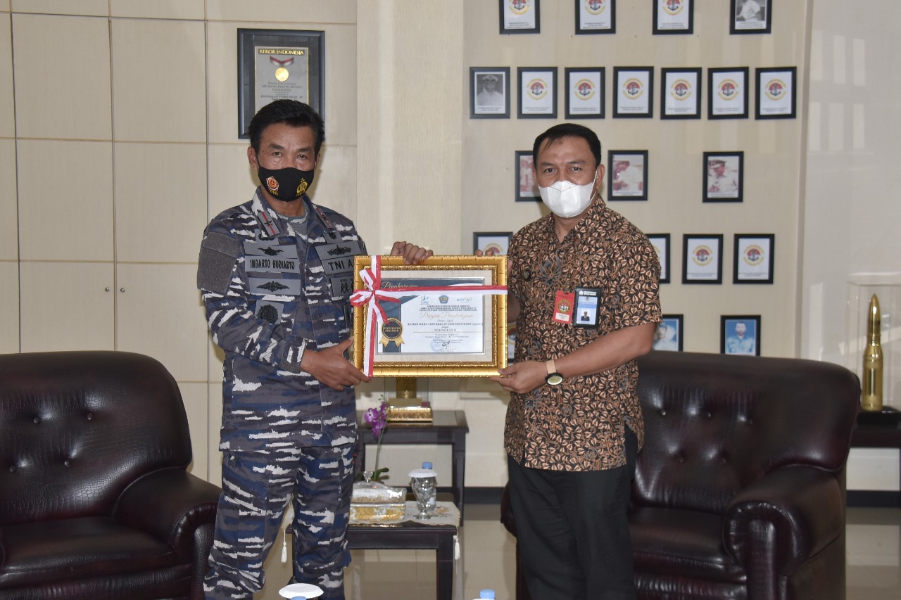 Lantamal IV Tanjungpinang Mendapat Penghargaan Peringkat II Penyerapan Anggaran Tahun 2020