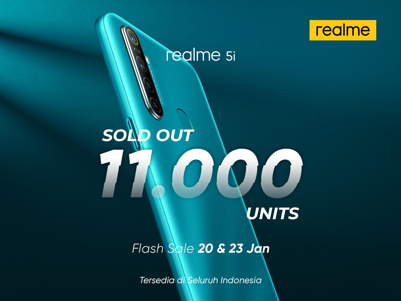 Realme 5i Pecahkan Rekor Terjual 11.000 Unit