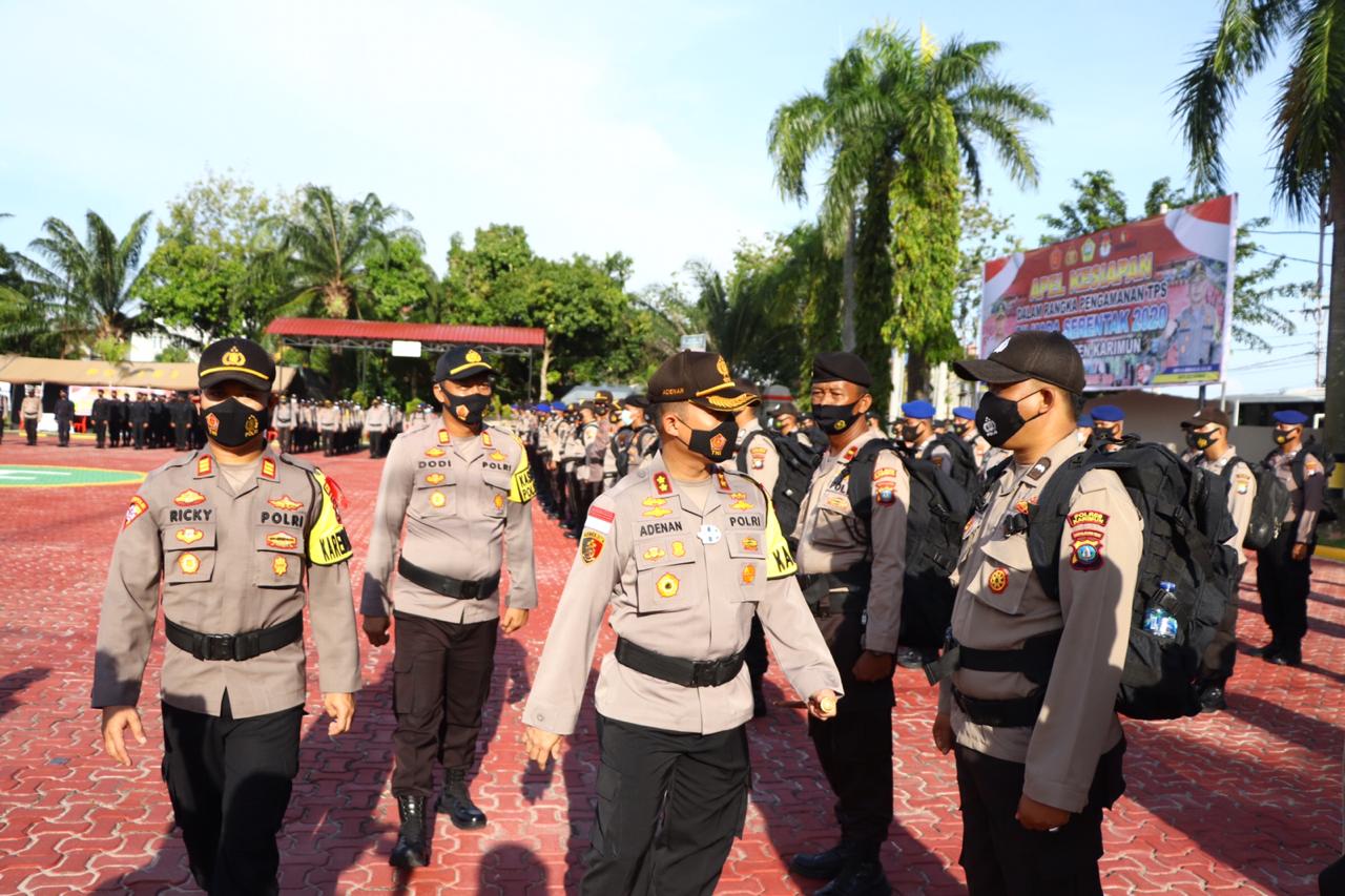 Kapolres Karimun Pimpin Langsung, Apel Pergeseran Pasukan Pengamanan TPS