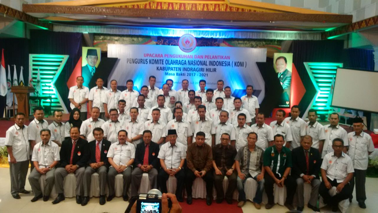 HM Wardan Kukuhkan Pengurus KONI 2017-2021