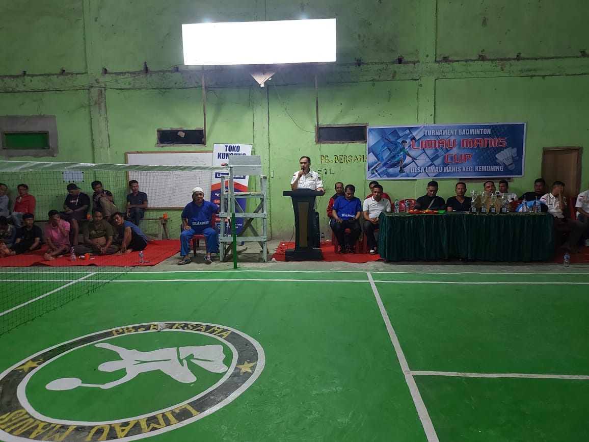 Final Turnamen Badminton Limau Manis CUP Resmi Ditutup Ketua DPRD Inhil