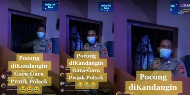 Bikin Ngakak! Gagal Nge-Prank Polsek, Pocong Auto Kena Mental Usai 'Dikandangin'