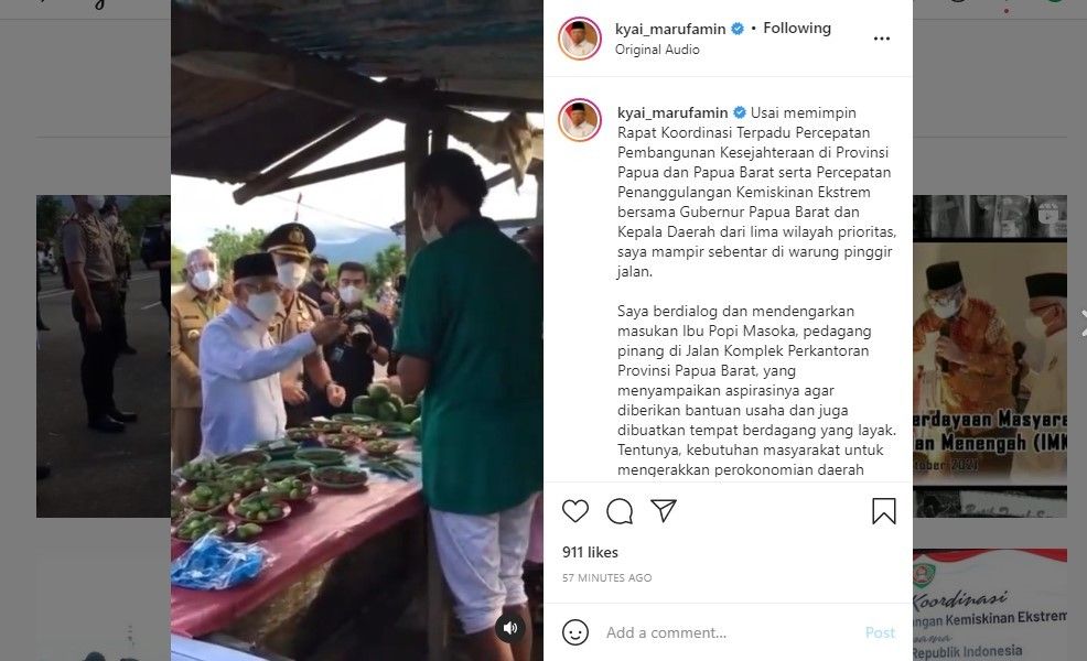 Wapres KH Ma'ruf Amin Borong Alpukat Mentega