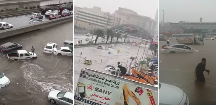 VIDEO: Mekkah Banjir Besar, Enam Terowongan di Jeddah Ditutup