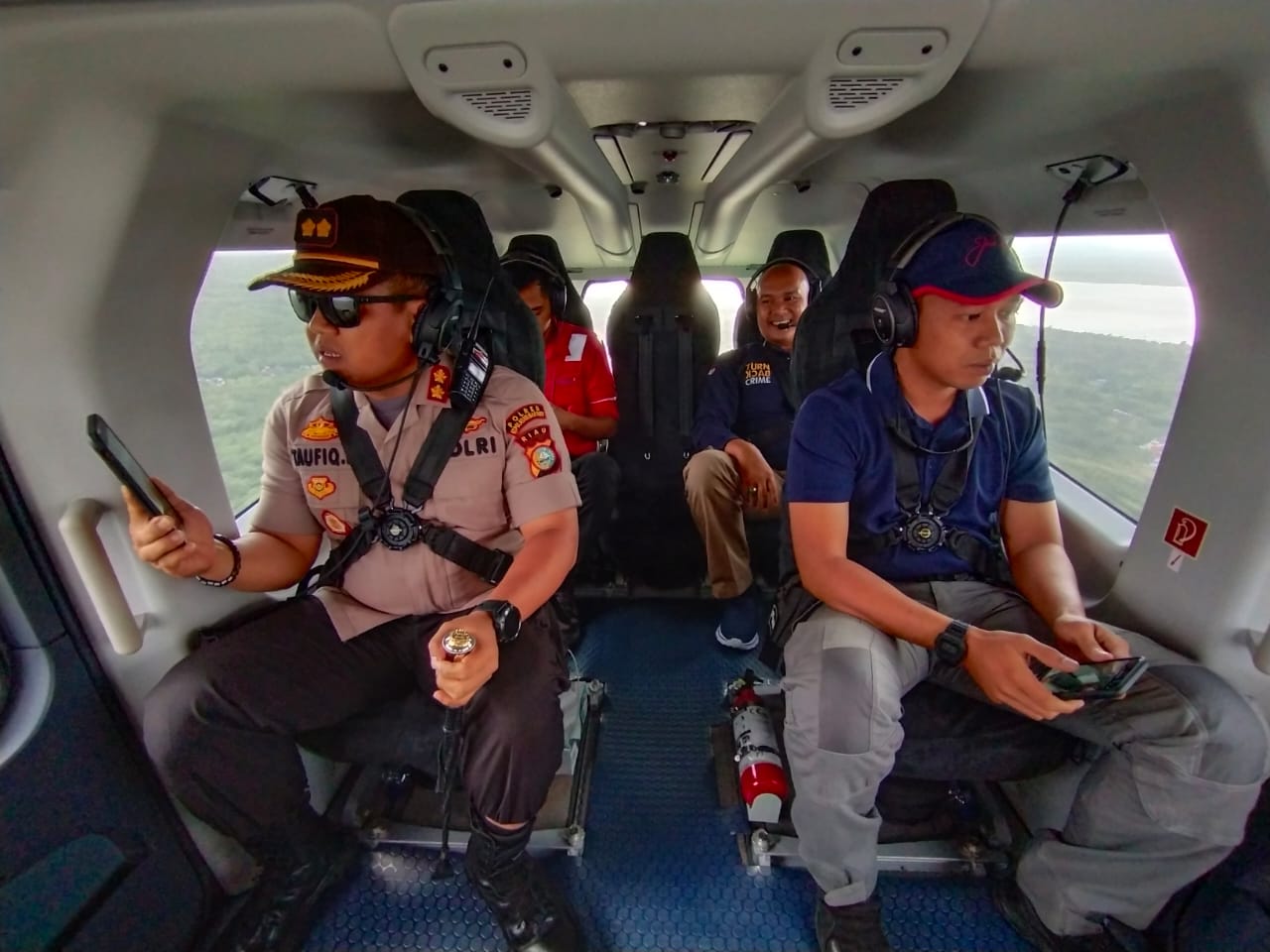 Patroli Karhutla, Kapolres Kepulauan Meranti Pantau Api Lewat Jalur Udara