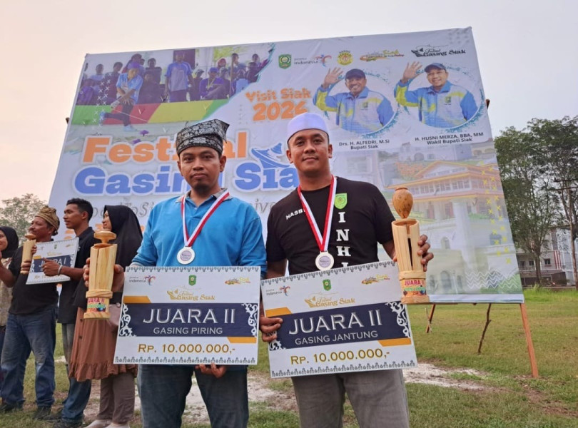 Ikuti Event Festival Gasing Siak 2023, Tim Gasing Inhil Sabet Juara 2