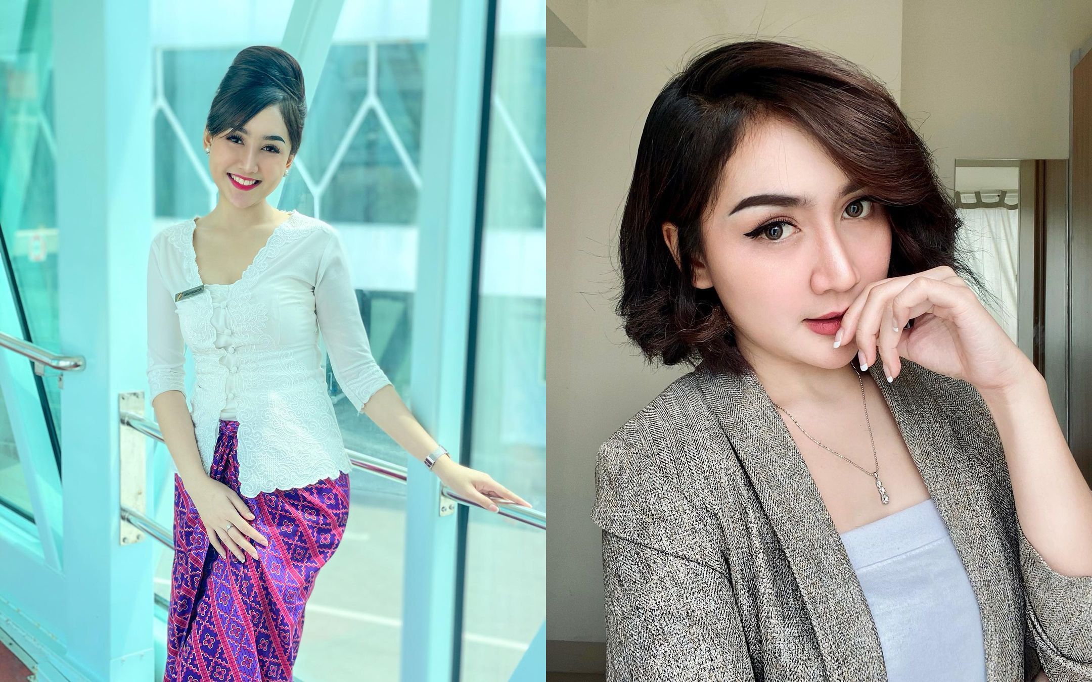 Pose Aduhai Pramugari Cantik Batik Air, Karina Salurerung