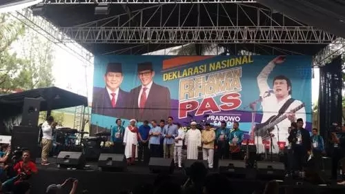 Relawan Raja Dangdut Rhoma Irama Deklarasi Dukung Prabowo-Sandi