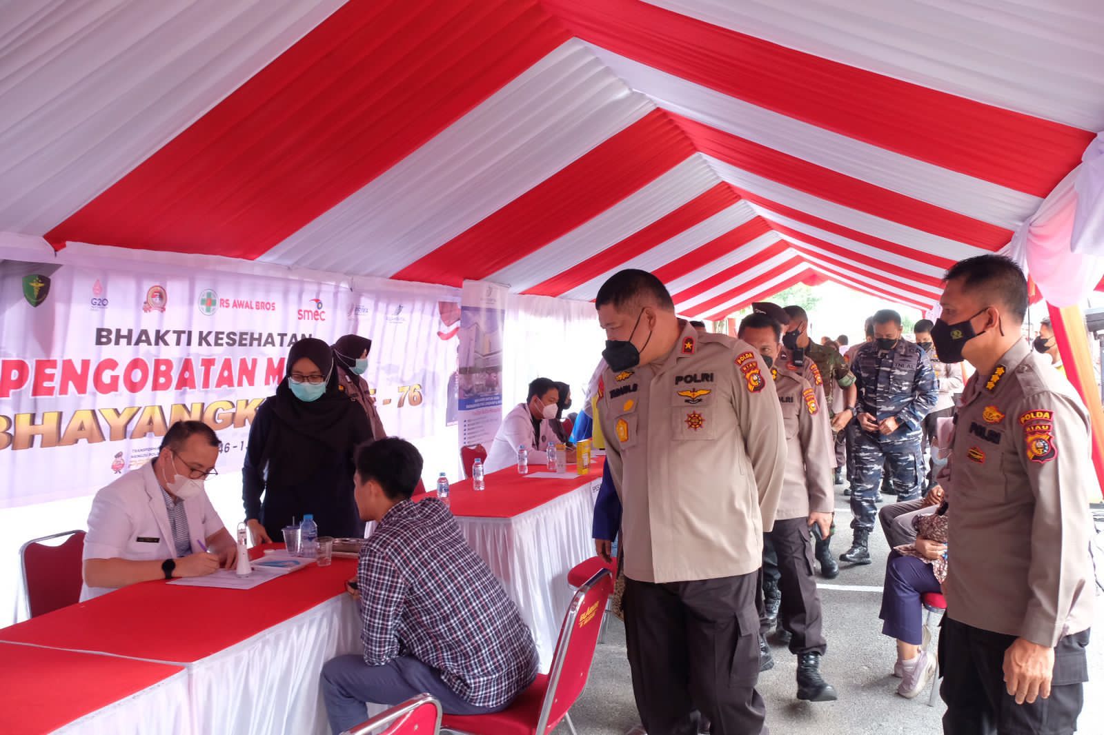 Polda Riau Gelar Bhakti Kesehatan Bersempena Peringatan Hari Bhayangkara Ke-76 Tahun 2022