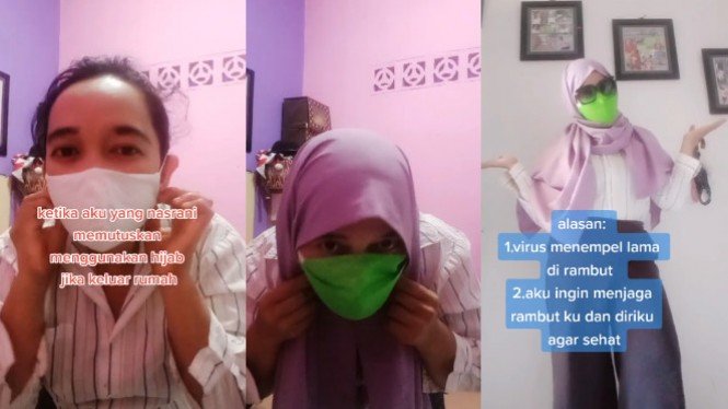 Wanita Nasrani Pakai Hijab saat Keluar Rumah, Aksinya Viral