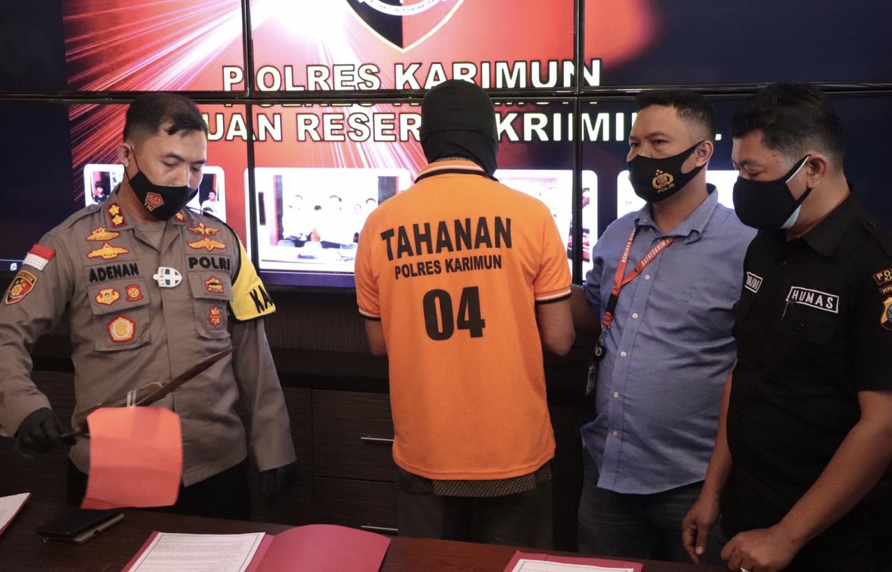 Korban Bersimbah Darah, Pelaku Pembacokan di Tangkap oleh Tim Bison Sat Reskrim Polres Karimun