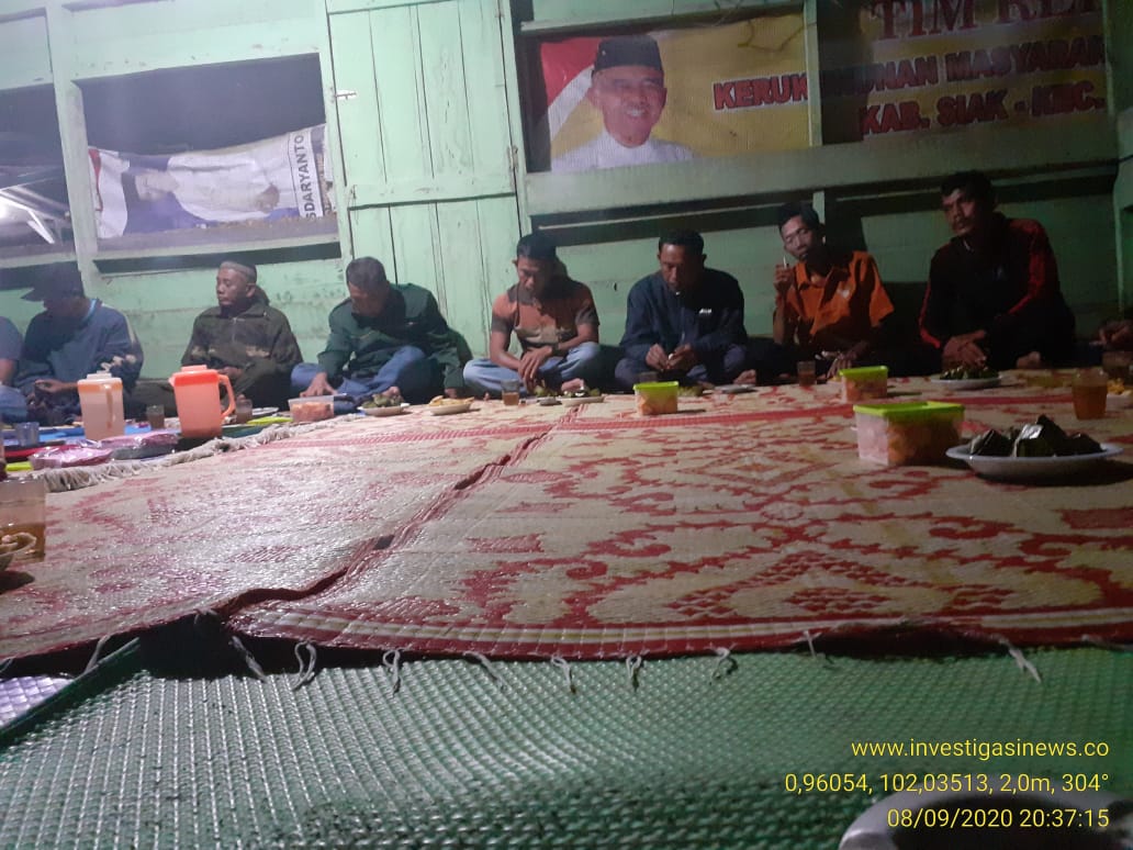 Calon Penerima Sagu Hati PT. TKWL, Rapat Akbar di Rumah Kepala Pengaman Sagu Hati di Buantan Lestari