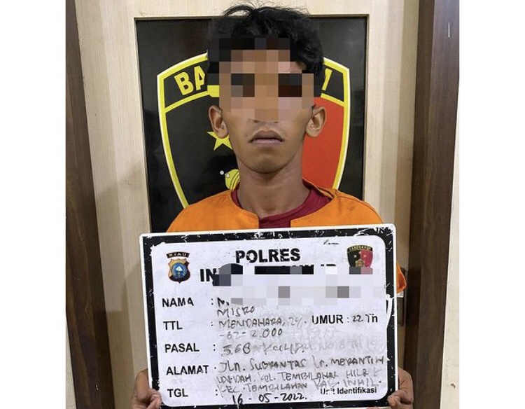 Pelaku Pembegalan di Tanjung Harapan Tembilahan Ditangkap Polisi