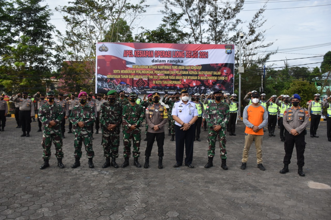 Polres Tanjungpinang Gelar Apel Pasukan Kesiapan Operasi Liong Seligi 2021