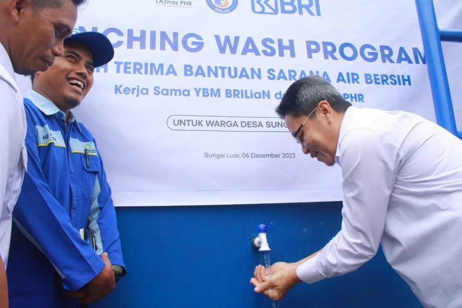Launching Wash Program, Pj Bupati Inhil Sampaikan Ucapan Terimakasih Kepada LAZnas PHR dan YBM Brilian
