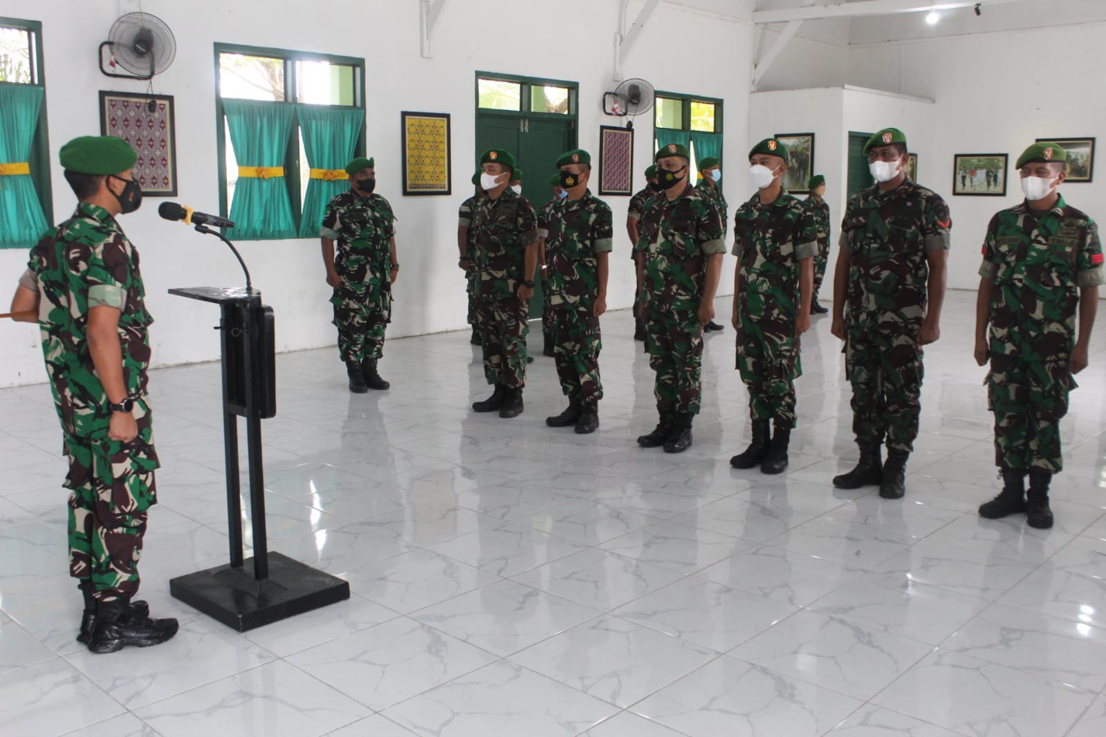 Personil Kodim 0314 Inhil ini Naik Pangkat