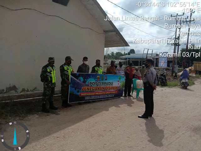 Upaya Patuh Prokes Terus Digencarkan Koramil 03/Tempuling dan Satgas