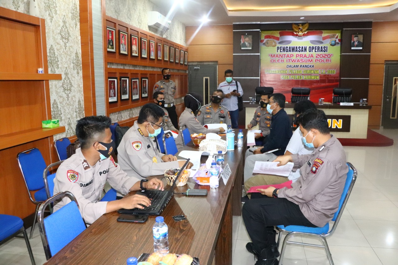 Polres Karimun sambut tim Wasops Mantap Praja Tahun 2020 Itwasum Polri