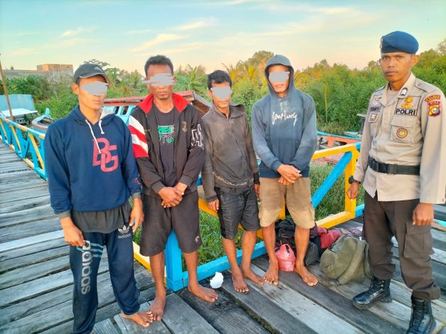 Empat Nelayan Sumut Ditangkap di Rohil Karena Tangkap Ikan dengan Pakai Pukat Harimau