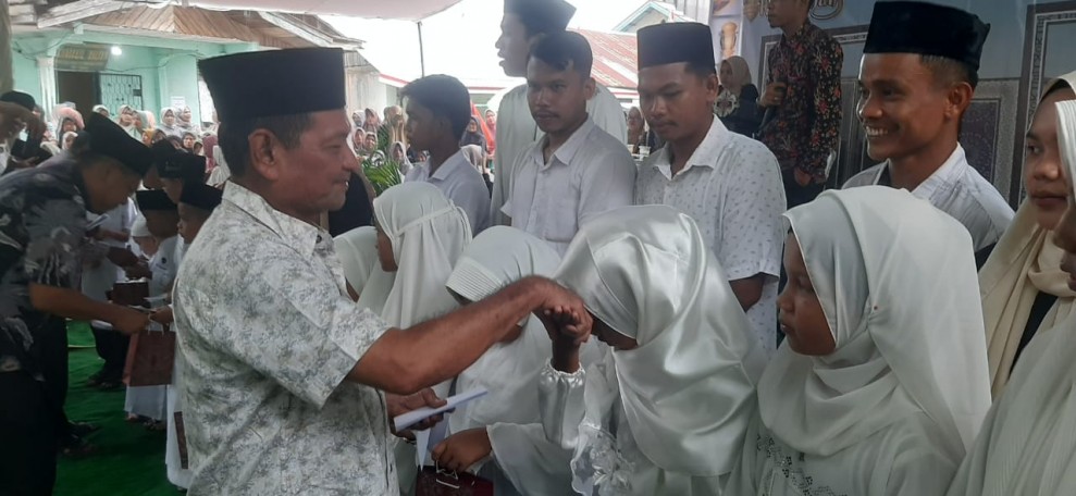 Anggota DPRD Kampar Syafrudin Domo Santuni Anak Yatim Sambut Ramadhan 1445H