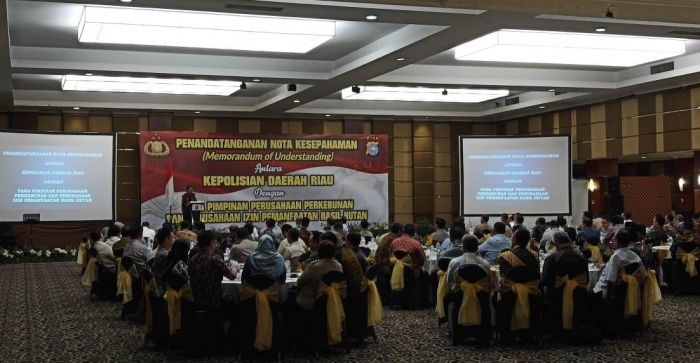 Cegah Karhutla, Polda Riau Teken MoU Dengan Perusahaan