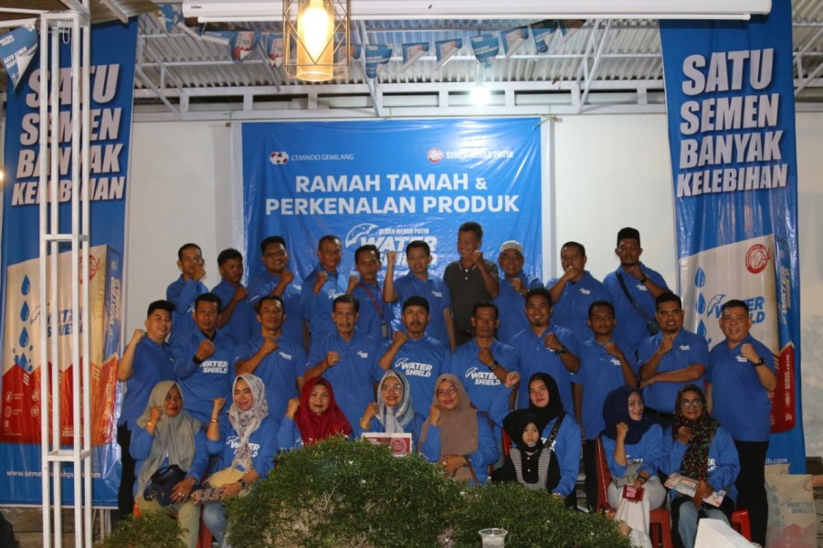 Gelar Ramah Tamah di Inhil, Semen Merah Putih Perkenalkan Produk Semen Watershiel