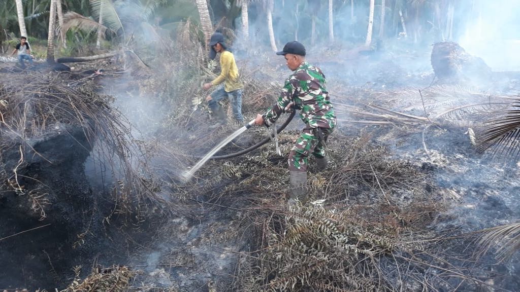 Satgas Bercibaku Padamkan Api Dibeberapa Wilayah di Inhil