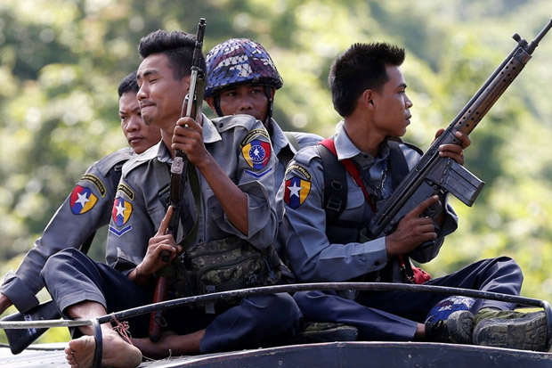 Polisi dan Tentara Myanmar Diciduk